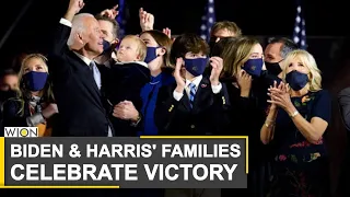 US Election 2020: Biden & Harris' families react to democratic victory | World News | WION News