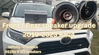 Toyota Rav4 2019+ front and rear speakers upgrade. Infinity reference 6532