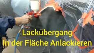 lackübergang am Seitenteil, in der Fläche Anlackieren.