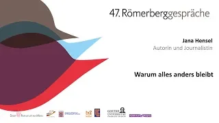 47. Römerberggespräche: Warum alles anders bleibt