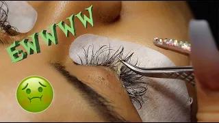 How to Deep Clean Clients Dirty Lashes !!