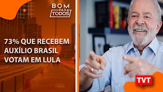 73% que recebem Auxílio Brasil votam em Lula