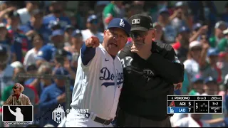 Ejection 041 - Dave Roberts Shoots Out of Dugout to Argue Check Swing and is Tossed by Larry Vanover