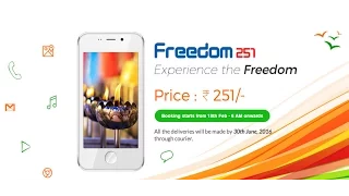 Freedom 251 Cheapest Smart Phone in World