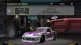 Need for Speed: Underground 2. Mazda Miata MX-5 customization and race.