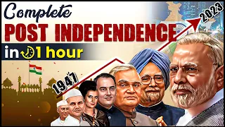 Complete Post Independence History in 1 hours |SMART Revision through Animation | OnlyIAS