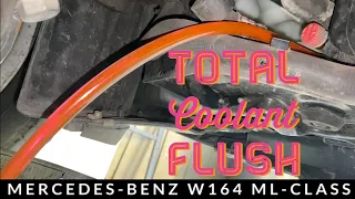 How to Flush Replace Mercedes ML350 W164 Radiator Coolant - ML300 ML320 GL320 GL350