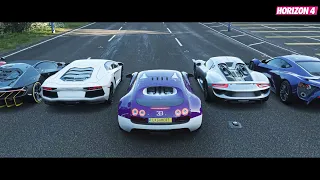 Forza Horizon 4 - Top 15 Fastest Speed Cars Drag Race