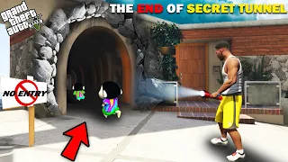 GTA 5 : The End Of Franklin's Secret Tunnel Outside His House in GTA 5 ! (GTA 5 mods)