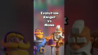 Evolved Knight VS Monk Who Will Win? 🤔 #clashroyale #shorts