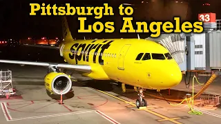 Full Flight: Spirit Airlines A319 Pittsburgh to Los Angeles (PIT-LAX)