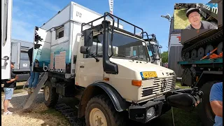 Bliss Mobil 11 foot high bed lifting top Unimog U 1300 expedition vehicle walkaround + interior K383