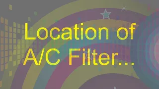 WHERE IS YOUR MITSUBISHI AC FILTER LOCATED??????