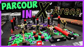 X-ARENA NINJA WARRIOR HINDERNISPARKOUR! Wer schafft die Real Life Obby Challenge am schnellsten?