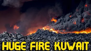 World’s biggest tire graveyard in Kuwait on fire