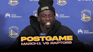 Warriors/Raptors Postgame, Draymond, Moody, Coach Kerr Reactions | March 1, 2024