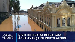 Nível do Guaíba recua 24 cm, mas ruas de Porto Alegre seguem alagadas | Jornal da Noite