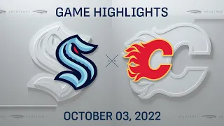 NHL Preseason Highlights | Kraken vs. Flames - October 3, 2022