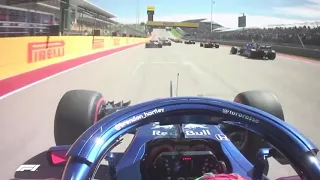 CUTTING THROUGH THE CARNAGE: Onboard with Hartley for a crazy lap in #USGP