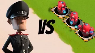 Boom Beach 3 MAXED HOT POTS VS Defending Hammerman!! Hammerman Attacks You Gameplay!!