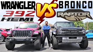 2023 Ford Bronco Raptor VS Jeep Wrangler Rubicon 392: Is Ford Really Better?
