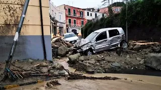 'One dead, 10 missing' after torrential rain causes landslide on Italian island of Ischia