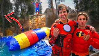 LAUNCHING David & Vlog Squad off BLOB! *funny fails*