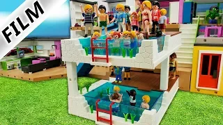 Playmobil Film Deutsch DOPPELDECKER POOL IN DER LUXUSVILLA! VERRÜCKTES SCHWIMMBAD! Familie Vogel