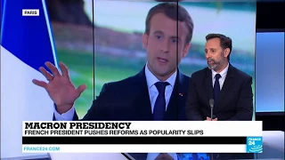 Macron presidency: French president pushes reforms as popularity slips