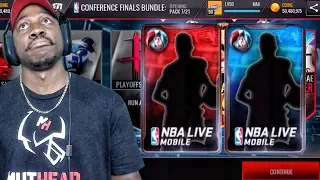 TRYING TO COMPLETE CONF FINALS MASTERS w/PACK OPENING! NBA Live Mobile 16 Gameplay Ep. 117