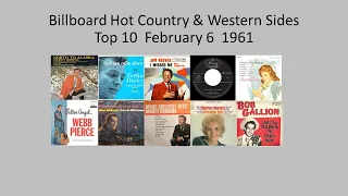 Billboard Top 10, Hot Country & Western Sides, Feb. 6, 1961