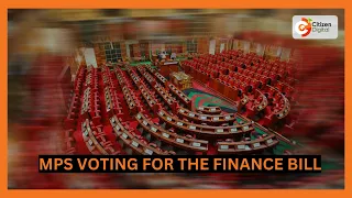 MPs voting on Finance Bill at the National Assembly