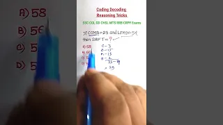 कोडिंग डिकोडिंग रीज़निंग। Coding Decoding Reasoning Tricks| Reasoning for SSC GD CHSL MTS WBPSC |