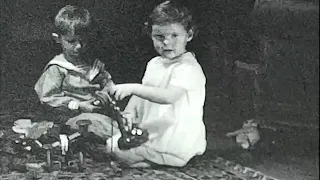1930's Kid's Playing Indoors - Vintage 8mm Family Home Video Footage