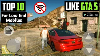 Top 10 Offline Android Games Like GTA V| For Low End Mobiles with Missions.