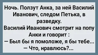 Как Анка, Василий Иванович и Петька, в Разведку Ползли! Сборник Свежих Анекдотов! Юмор!