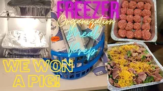 Freezer Organization and Easy Freezer Meal Prep! Low Spend Pantry Challenge 2023