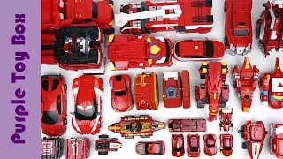 31 Red Transformers Robot Car Toys, Airplane Dinosaur Animal Car Transformers