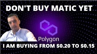 POLYGON (MATIC) DON'T BUY IT YET! IT WILL DROP LOWER! I WILL START BUYING FROM $0.20 -TO $0.15!