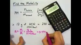 Molality: Find the Molality, Use Molality