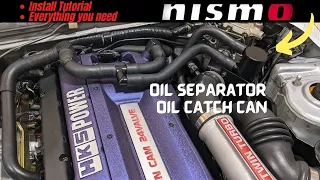 Nismo Oil Separator Install RB26dett oil catch can tutorial