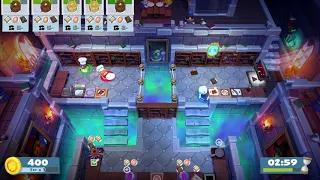 Overcooked 2 Level 5-4 4 stars. 3 players co-op