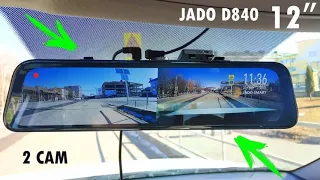 Регистратор зеркало с двумя камерами jado d230