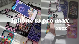 iPhone 13 pro max unboxing in 2023 | silver (256GB) | iphone cases | canva edit ✨ | unboxing ✨•