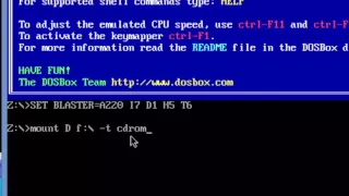 DosBox : how to mount a CD / DVD drive