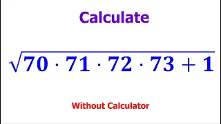 Evaluate Without Calculator !! Nice Radical Problem #infinitypimath