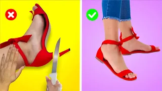 Truques Legais e Incríveis com Sandálias, Rasteirinhas, Sapatilha Feminina Customização DIY Lifehack