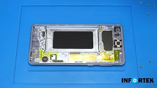 Samsung Galaxy S10 SM-G973F Display replacement change easy way (Reparatur)