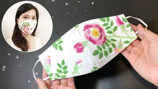 How to make an easy pattern & sewing tutorial | DIY fabric face mask at home | Homemade face mask