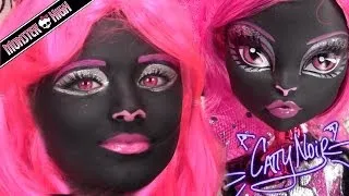 Monster High Catty Noir Doll Costume Makeup Tutorial for Halloween or Cosplay  |  KITTIESMAMA